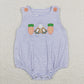 GSSO0373 Baby Boy Short Sleeves Embroidery Carrot Rabbit Purple Stripes Shirt Cotton Shorts Easter Set