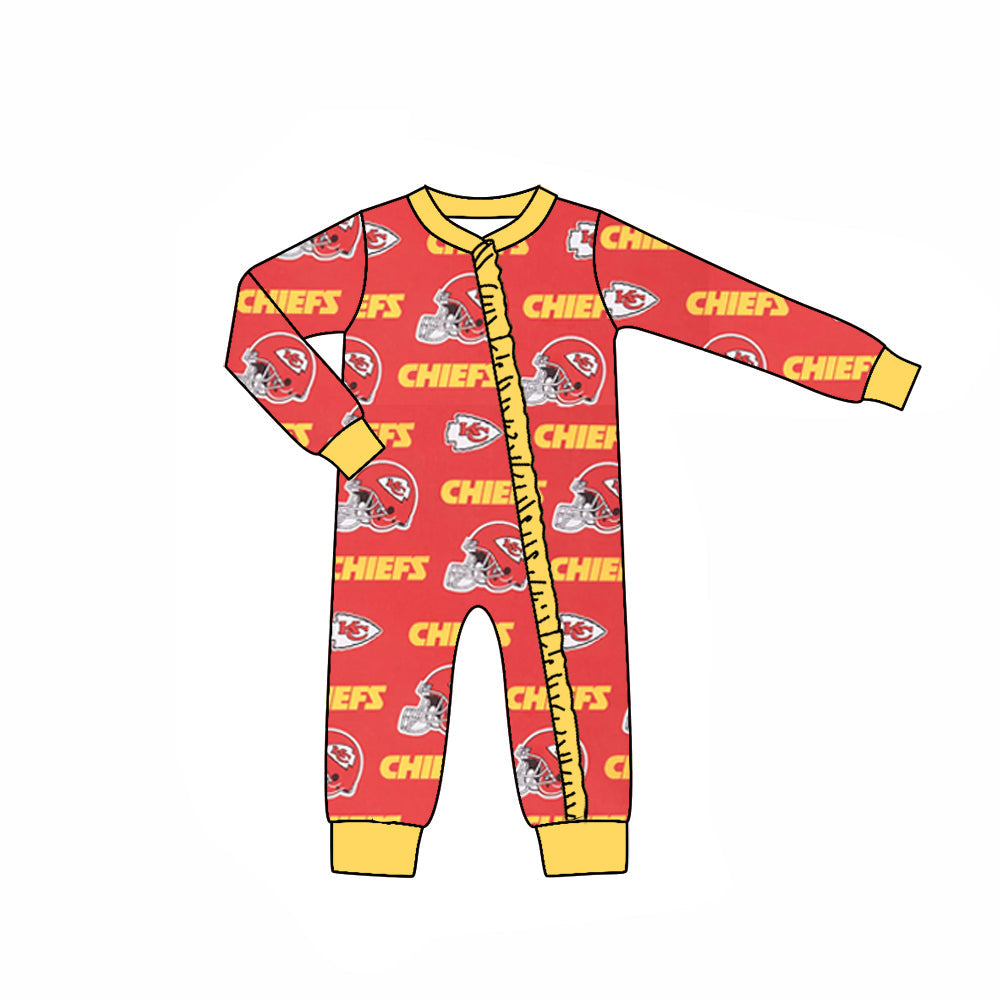 Baby Girl Newborn KC Sleeper Zipper Team Romper