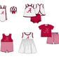 ( Moq 5 ) Baby Boys Kids Sleeveless Red Plaid Team Summer Romper
