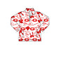 ( Moq 5 each style ) Baby Boy Girl G Team Cheer Sibling Shirt Red Bows Dress Set 8.11