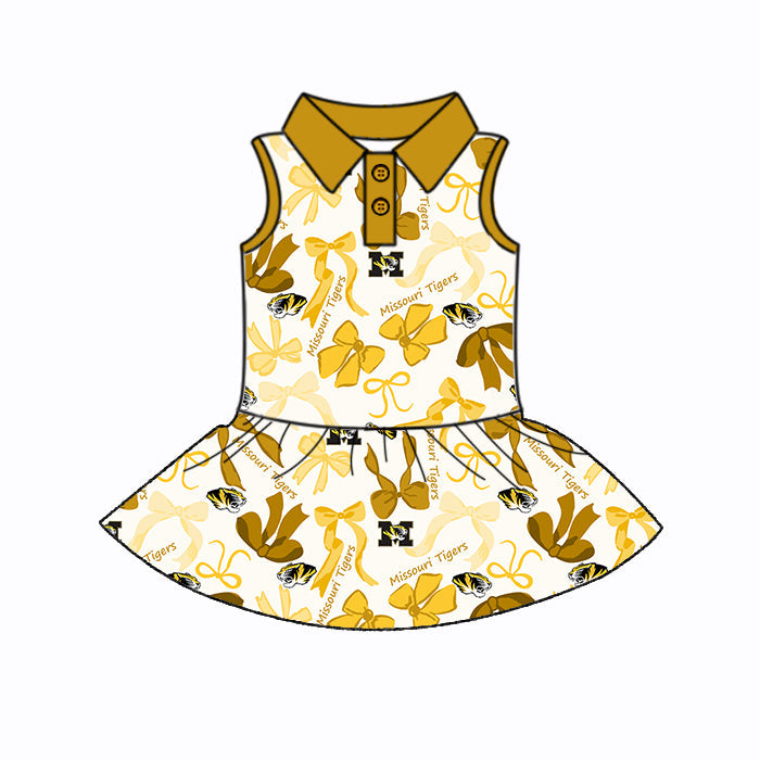 ( Moq 5 each style ) Baby Girl M Tiger Bows Sibling Dress Set 5.14