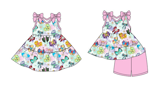 Baby Girl Straps Bows Princess Summer Sibling Dress Set ( Moq 5 Each Style ) 2.28