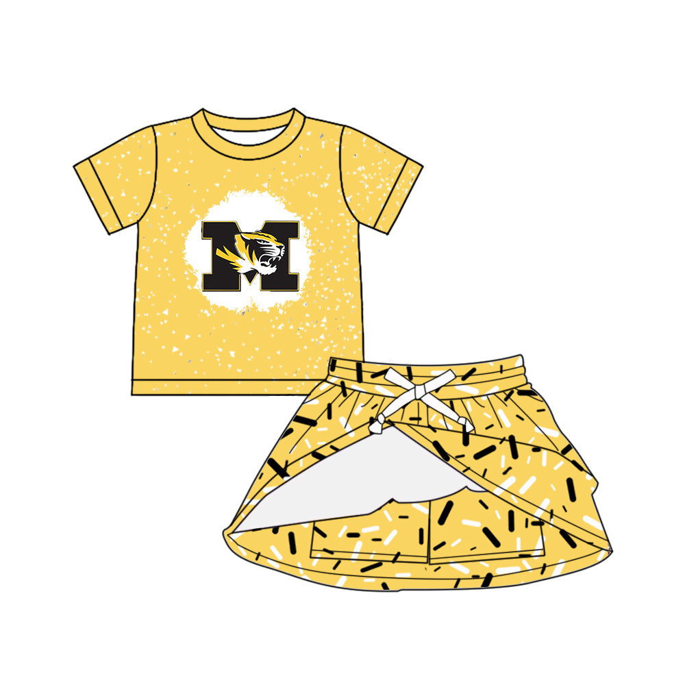 ( Moq 5 each style ) Baby Boy Girl Team Tiger Yellow Sibling Dress Romper Set 5.9