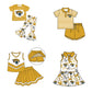 ( Moq 5 each style ) Baby Boy Girl Toddler Team Bows Leopard Sibling Dress Set