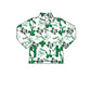 ( Moq 5 each style ) Baby Boy Girl Team Cheer Sibling Shirt Green Bows Dress Set 8.13