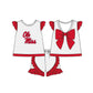 ( Moq 5 Each Style ) Baby Boys Girls Toddler Sibling Red Shirts Sets Team Clothing