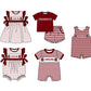 ( Moq 5 Each Style ) Sibling Baby Boys Girls Kids Chicken Team Rompers Dress Set Clothes
