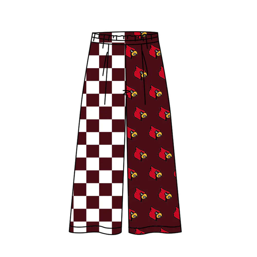 ( Moq 5 Each Style ) Baby Girl Adult Women Checked Birds Team Sibling Mommy & Me Family Pants Clothes