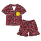 ( Moq 5 each style ) Baby Boy Girl Short Sleeves Team Sibling Dress Shirt Set 5.6