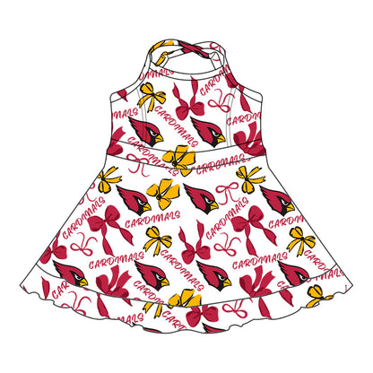 ( Moq 5 each style ) Baby Girl Toddler Team Bows Bird Red Sibling Skort Dress Set 6.9