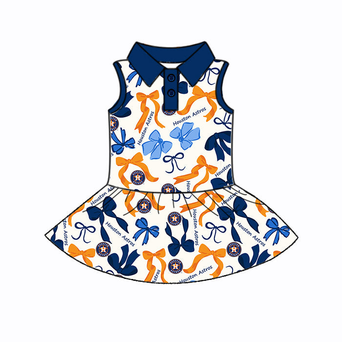 ( Moq 5 each style ) Baby Girl Team H Bows Sibling Dress Set 5.17