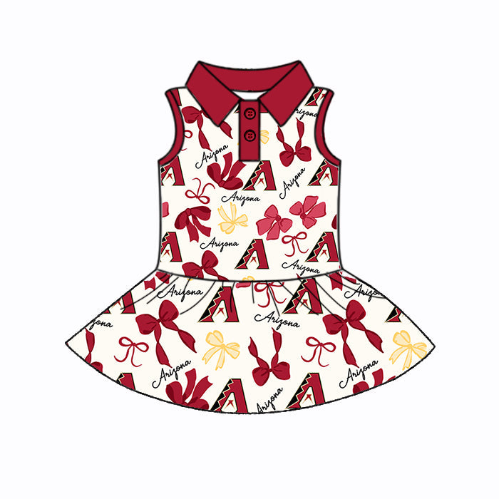 ( Moq 5 each style ) Baby Girl Team Red Yellow Bows Sibling Dress Set 5.21