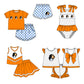 ( Moq 5 Each Style ) Baby Boys Girls Toddler Dogs Plaid Sibling Shorts Sets Team Clothing