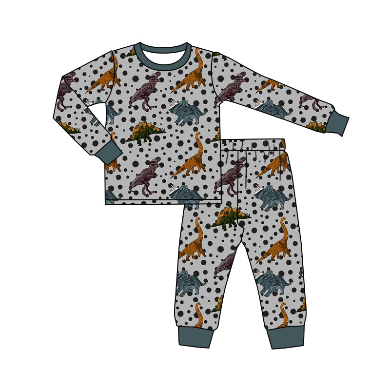 Baby Boy Long Sleeves Dinosaurs Shirt Pants Pajamas Set