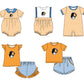 ( Moq 5 Each Style ) Baby Boys Girls Kids Dog Stripes Team Sibling Rompers Sets