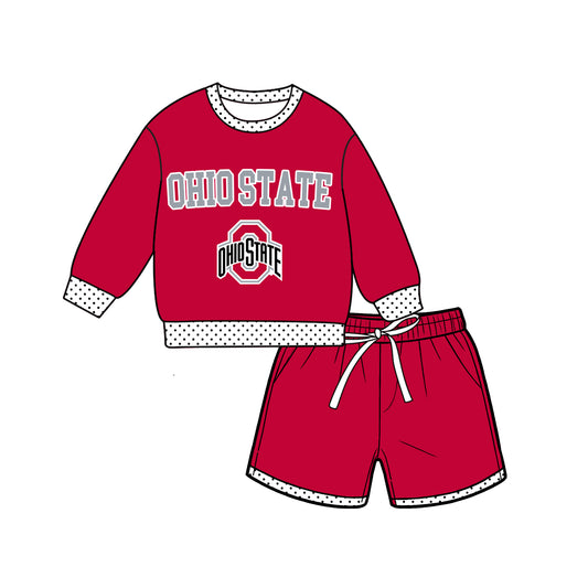 ( Moq 5 ) Baby Girls Kids Long Sleeves Shirt Shorts Team Set Clothes