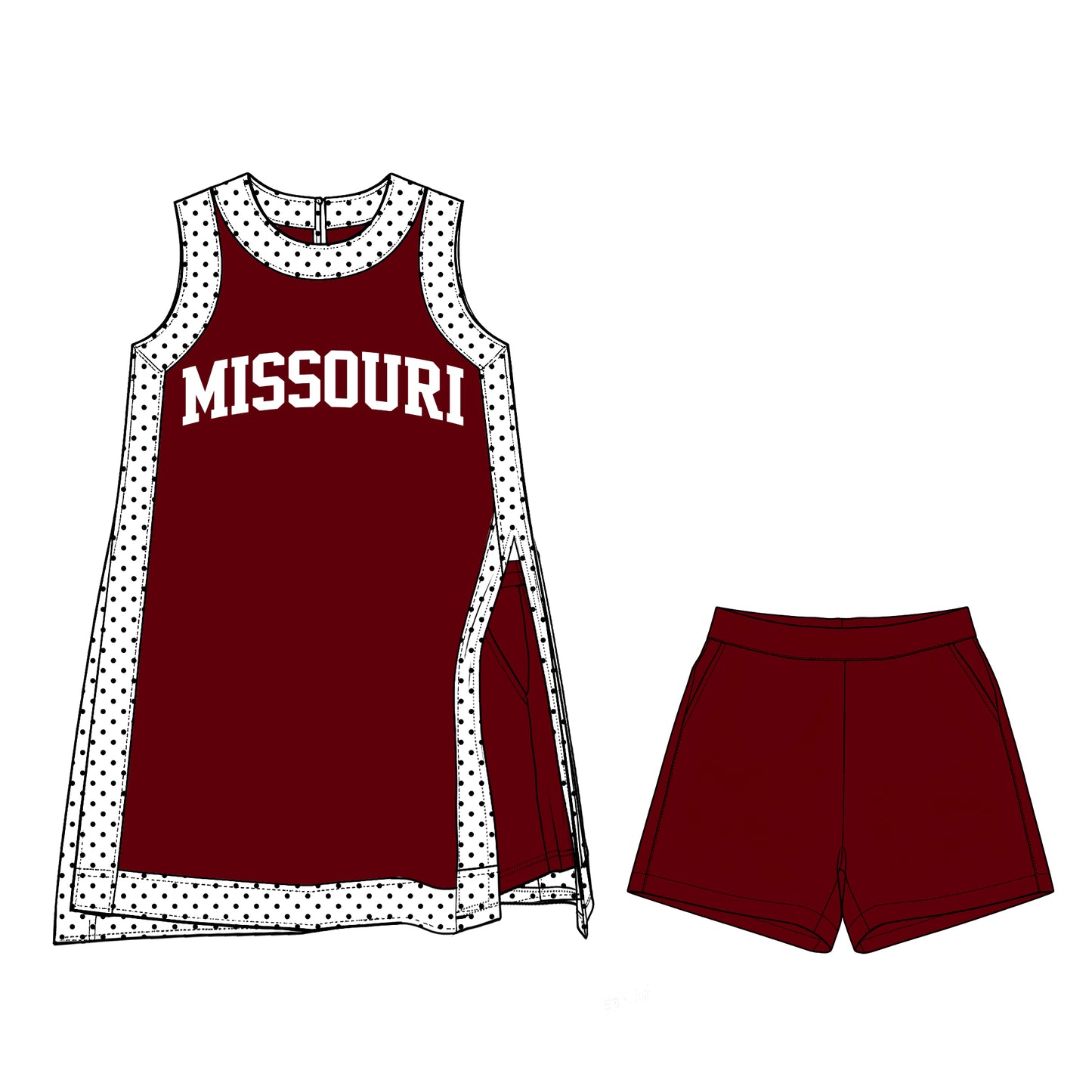 ( Moq 5 ) Baby Girls Kids Sleeveless Team Tops Shorts Team Set Clothes
