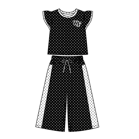 ( Moq 5 ) Baby Girls Kids Short Sleeves Shirt Pants Team Set Clothes
