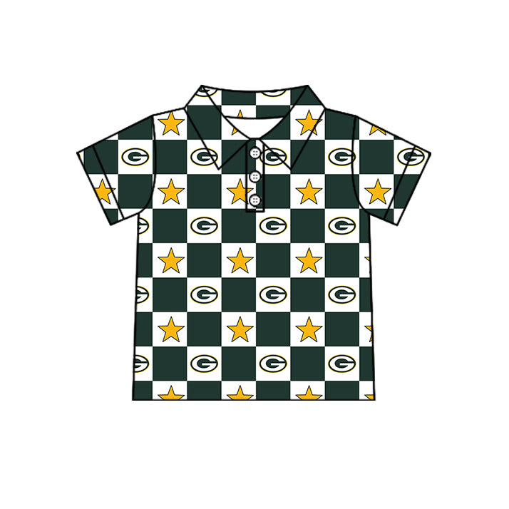 ( Moq 5 Each Style ) Baby Boys Girls Toddler Bows Green Plaid Team Sibling Shorts Dress Shirt Set Summer Clothes