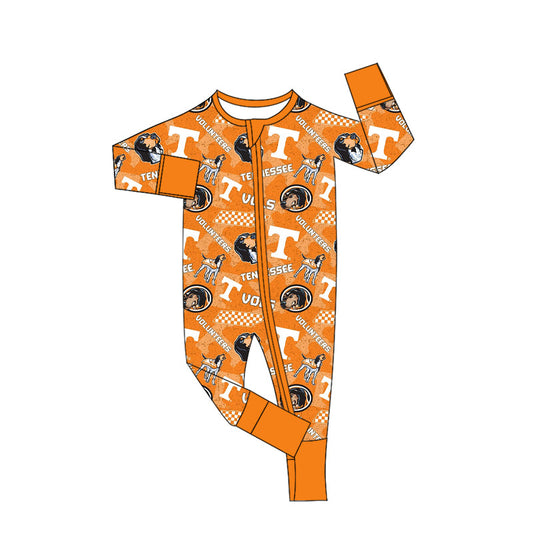 Baby Boy Team Dogs Long Sleeves Zipper Romper