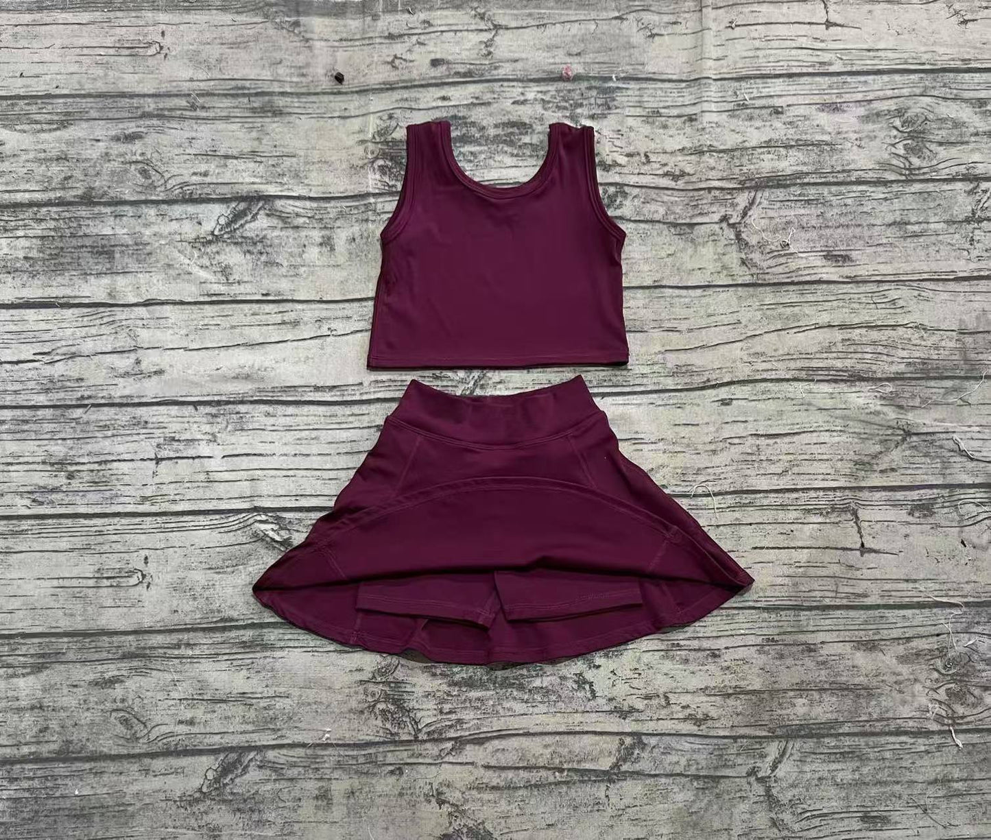 Baby Girl Vest Shirt Shorts Skirt Skort Clothes Yoga Active Wear Set RTS