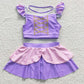 S0145 Baby Girl Princess Purple Swimsuit Summer Bathing Suit Outfit