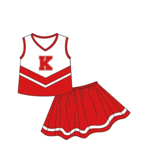 Baby Girl K Team Shirt Red Shorts Skirt Set