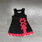 ( No moq ) Preorder Baby Girls Kids Sleeveless Plaid Bows Shorts Scallop Dress Yoga Active Black Clothes