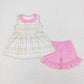 GSD0581 Baby Girl Easter Plaid Sleeveless Dress