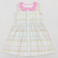 SR0650  Easter Baby Boy Plaid Pocket One Piece Romper