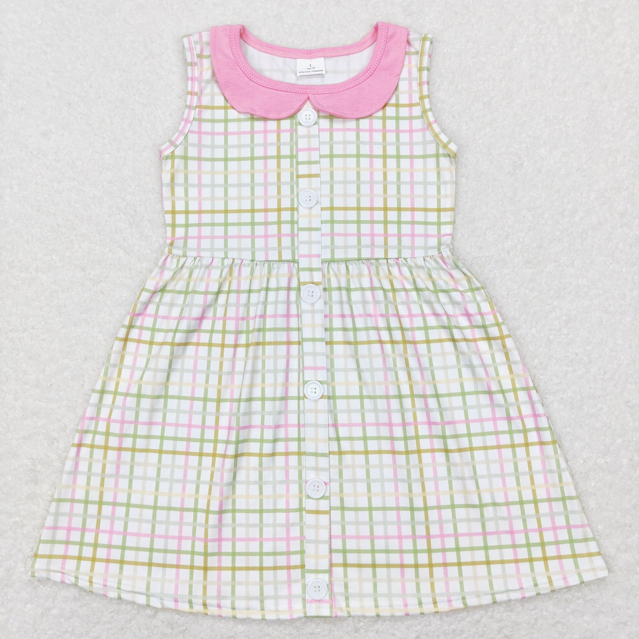 SR0650  Easter Baby Boy Plaid Pocket One Piece Romper