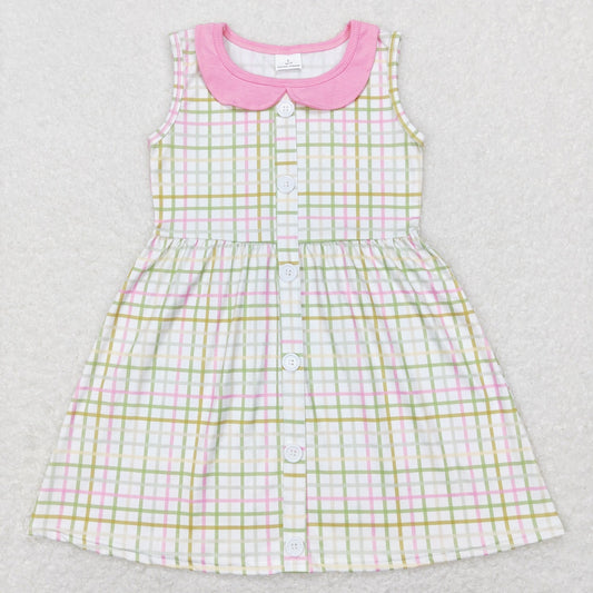 GSD0581 Baby Girl Easter Plaid Sleeveless Dress