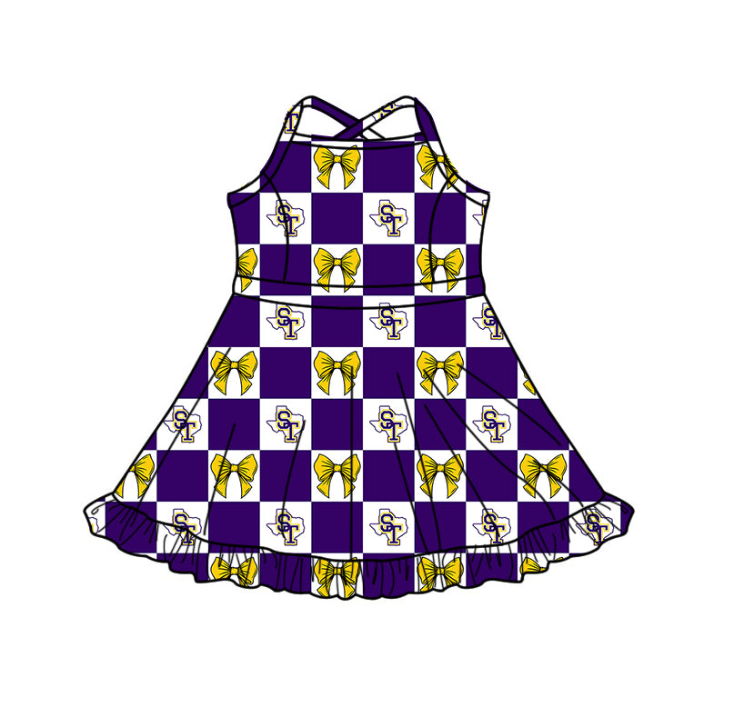 ( Moq 5 Each Style ) Baby Boys Girls Toddler Bows Team Sibling Checked Shorts Dress Sets Clothing