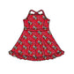 ( Moq 5 each style ) Baby Boy Girl Team Football Sibling  Red Pants Dress Set 8.20