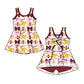 ( Moq 5 each style ) Baby Boy Girl Toddler Team Red Yellow Bows Sibling Shirt Dress Set 6.21