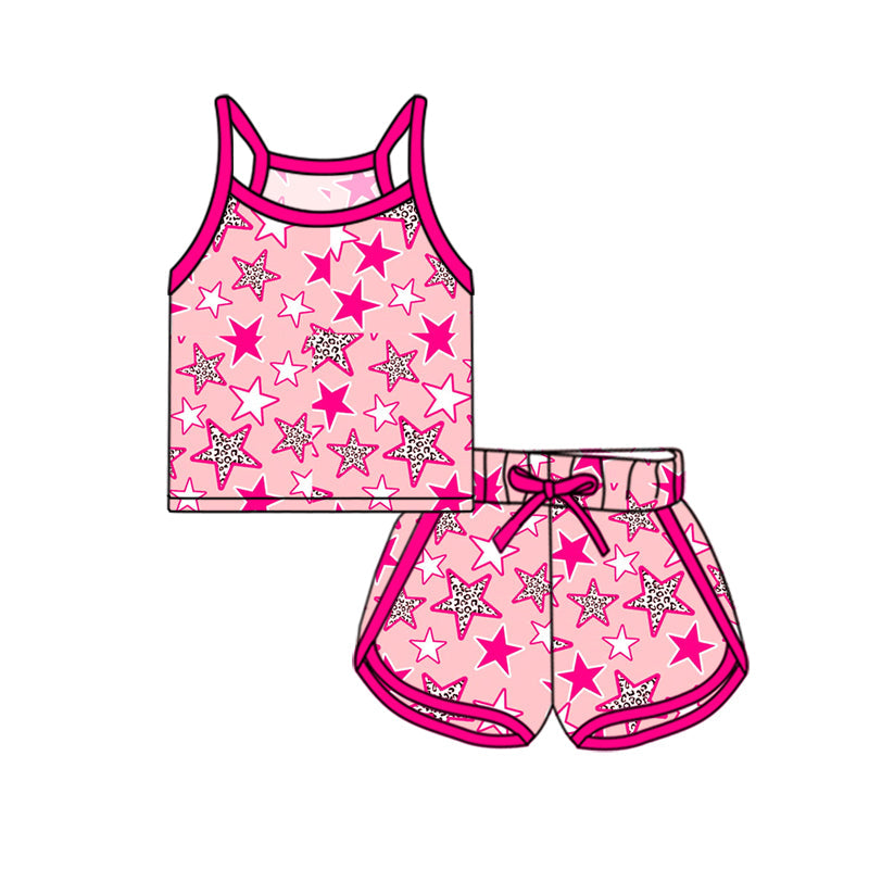 Baby Girl Stars Pink Sibling Jumpsuit Set ( Moq 5 Each Style ) 3.6