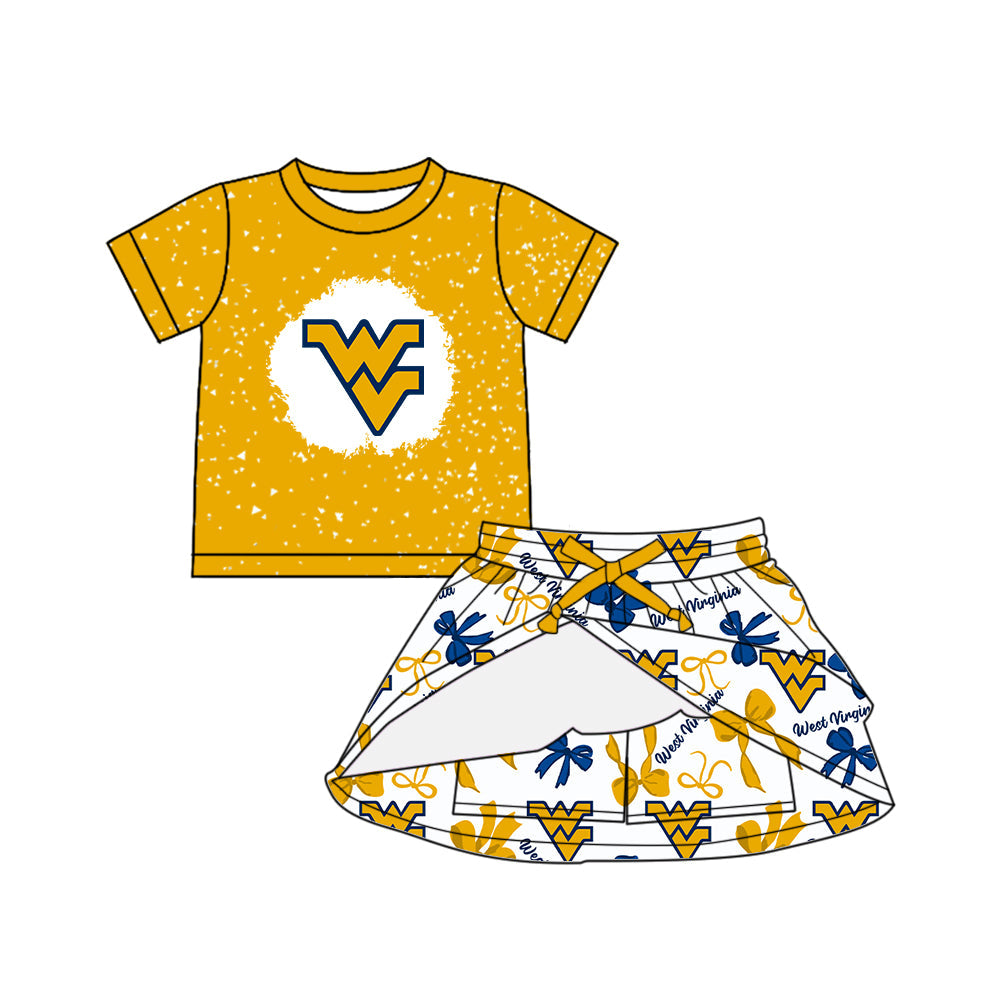 ( Moq 5 each style ) Baby Girl Team WV Bows Sibling Dress Set 5.23