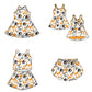 ( Moq 5 Each Style ) Baby Girls Toddler Dogs Bows Sibling Team Shorts Dresses Set Clothes