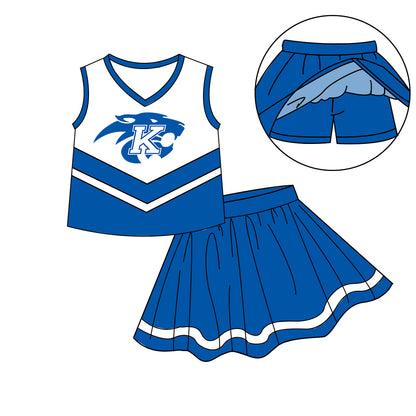 ( Moq 5 each style ) Baby Boy Girl K Team Cheer Sibling Shirt Bows Jumpsuit Dress Set 7.30