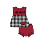 ( Moq 5 Each Style ) Baby Boys Girls Kids Pigs Plaid Team Sibling Rompers Dress Sets