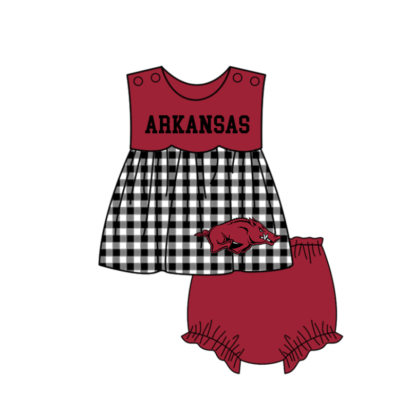 ( Moq 5 Each Style ) Baby Boys Girls Kids Pigs Plaid Team Sibling Rompers Dress Sets