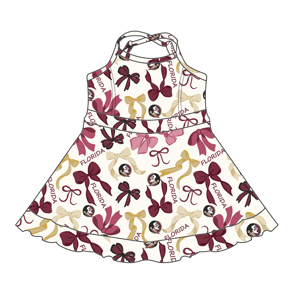 ( Moq 5 each style ) Baby Girl Team Bows Sibling Dress Set 5.15