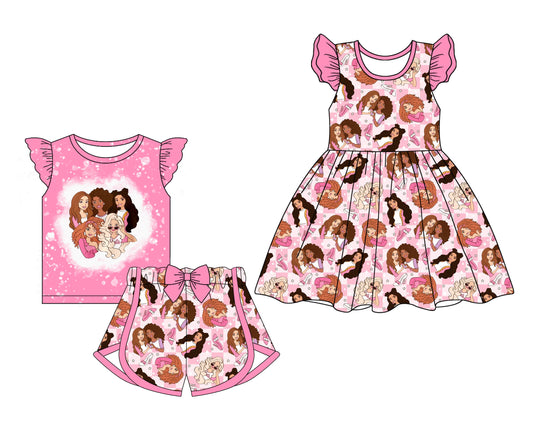Baby Girl Short Sleeves Princess Sibling Dress Set ( Moq 5 Each Style ) 1.16