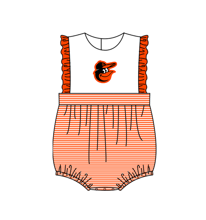 ( Moq 5 Each Style ) Baby Boys Girls Kids Team Sibling Orange Stripes Rompers Sets