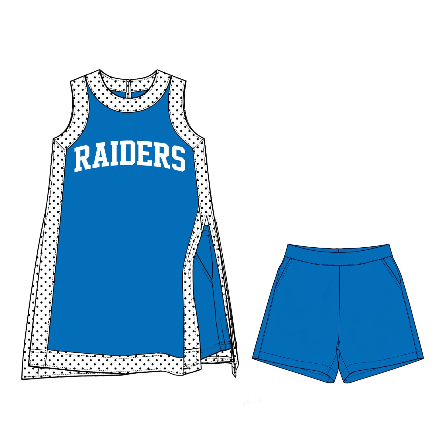 ( Moq 5 ) Baby Girls Kids Sleeveless Team Tops Shorts Team Set Clothes