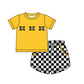 ( Moq 5 Each Style ) Baby Boys Girls Toddler Tigers Plaid Sibling Shorts Sets Team Clothing