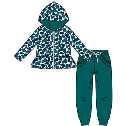 ( Moq 5 each style ) Baby Boy Girl  Team Cheer Sibling Shirt Eagles Bows Jumpsuit Dress Set 8.9