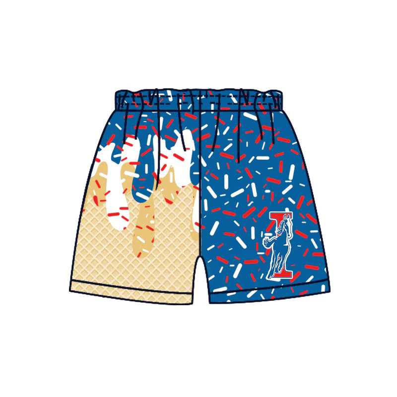 ( Moq 5 each style ) Baby Boy Girl Summer Team Sibling Horse Drip Bows Shorts Shirt Dress Set 7.26