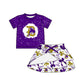 ( Moq 5 each style ) Baby Girl Toddler Team Bows Cowboys Sibling Skort Dress Set 6.11