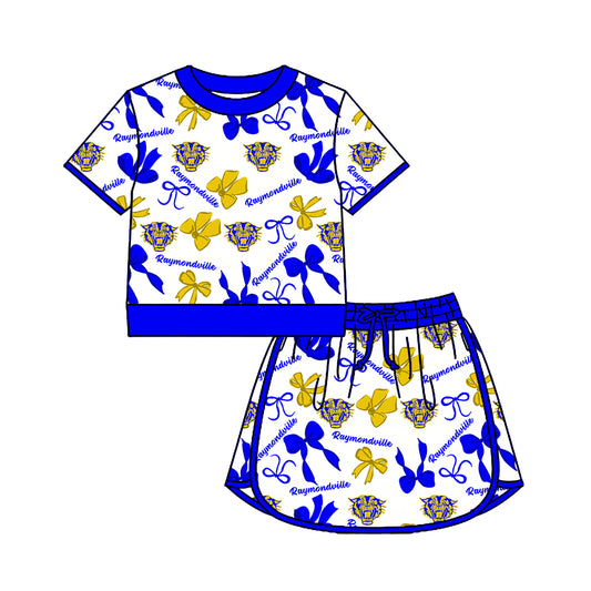 ( Moq 5 Each Style ) Sibling Baby Girls Kids Bows Team Shirt Sets Clothes